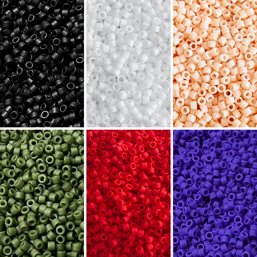 Kit Delica 11/0 Miyuki Matte Collection, 6 colores terciopelo