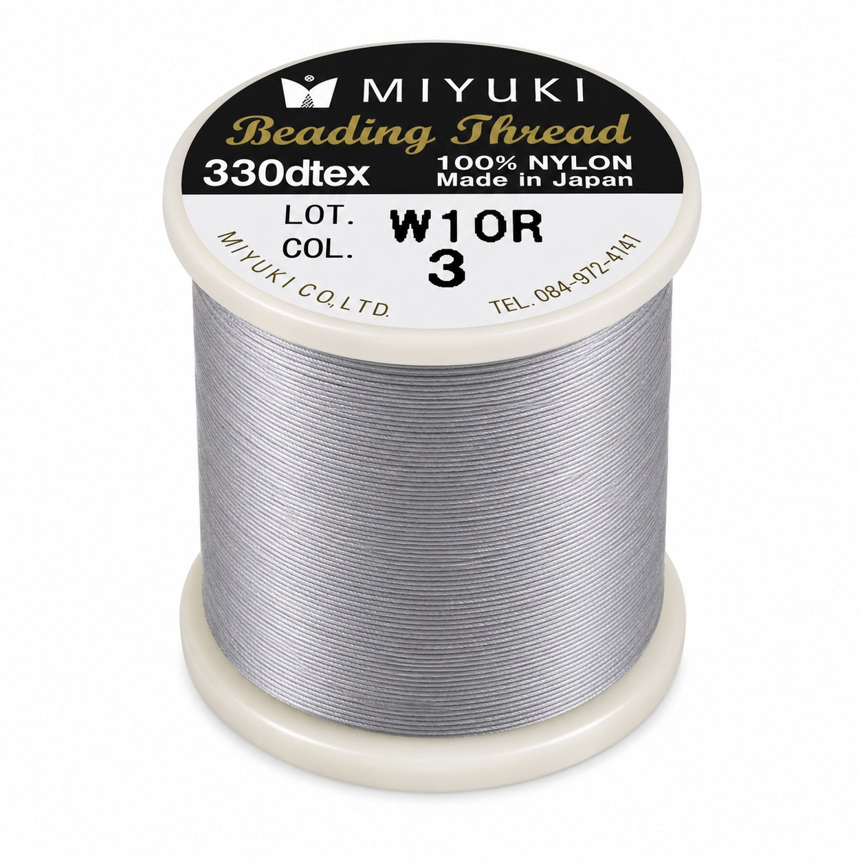 Hilo Plateado Miyuki N 03 Beading Thread para tejido con mostacillas Miyuki