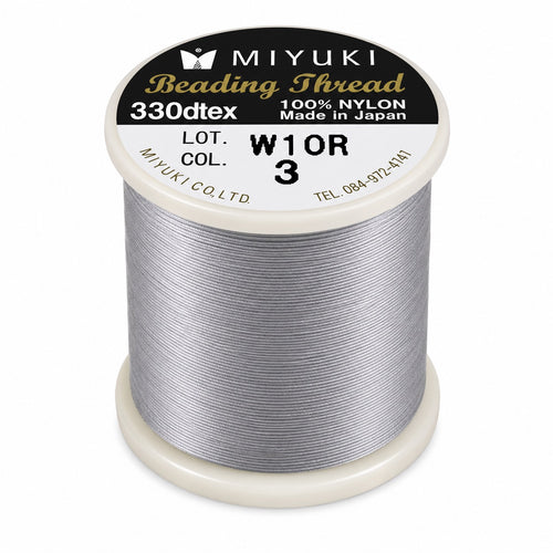 Hilo Plateado Miyuki N 03 Beading Thread para tejido con mostacillas Miyuki