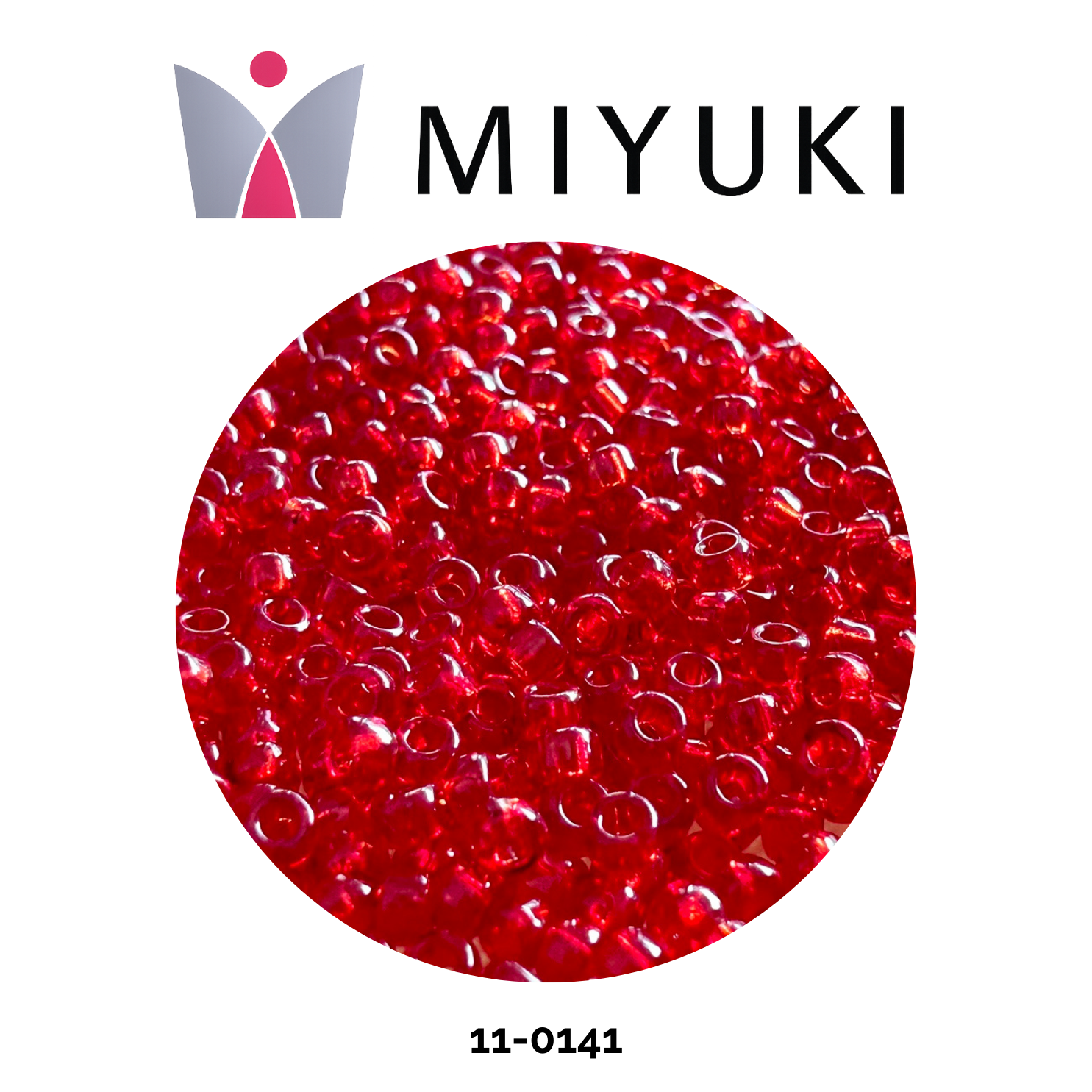 Miyuki Rocalla 11/0 11-0141 Transparent Ruby Red 10g
