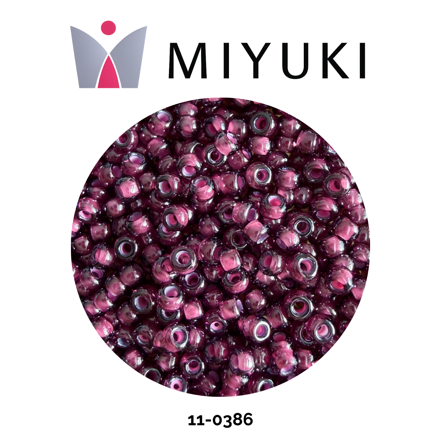 Miyuki Rocalla 11/0 11-0386 Fancy Lined Aubergine 10g