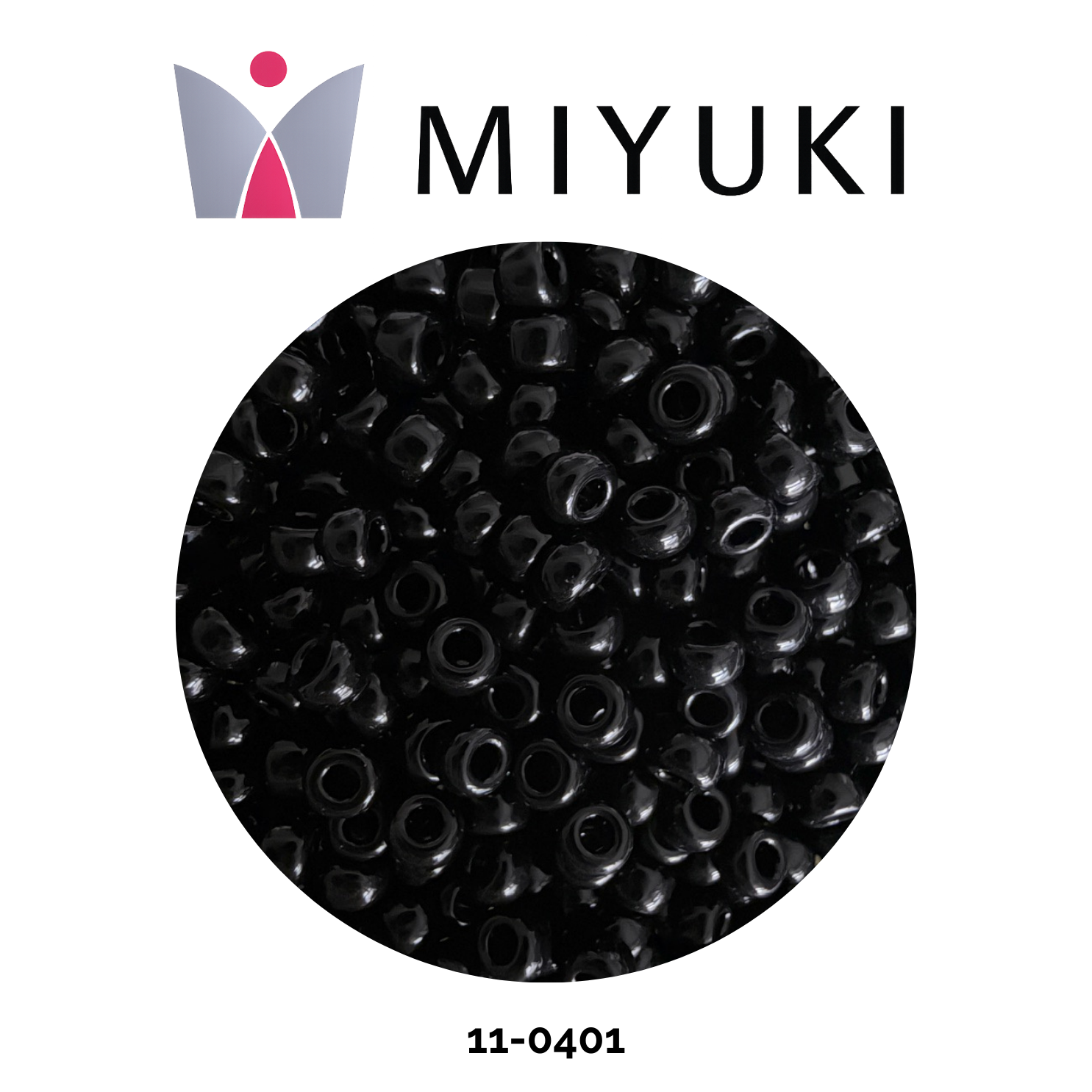 Miyuki Rocalla 11/0 11-0401 Opaque Black 10g