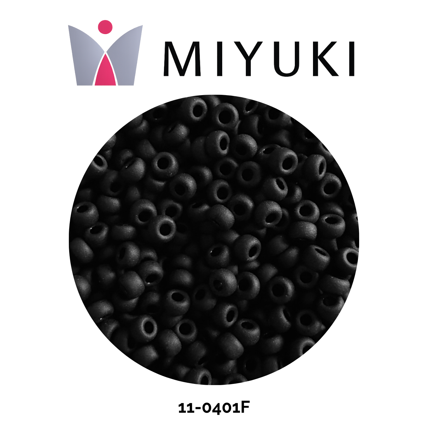 Miyuki Rocalla 11/0 11-0401F Opaque Matte Black 10g