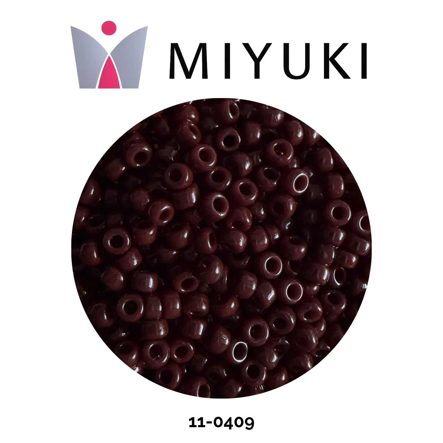 Miyuki Rocalla 11/0 11-0409 Opaque Chocolate Brown 10g