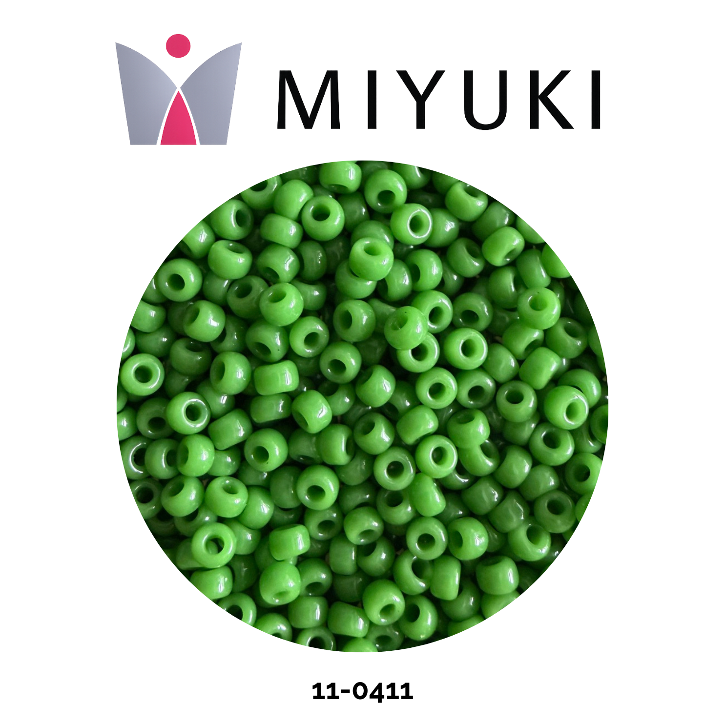 Miyuki Rocalla 11/0 11-0411 Opaque Green 10g
