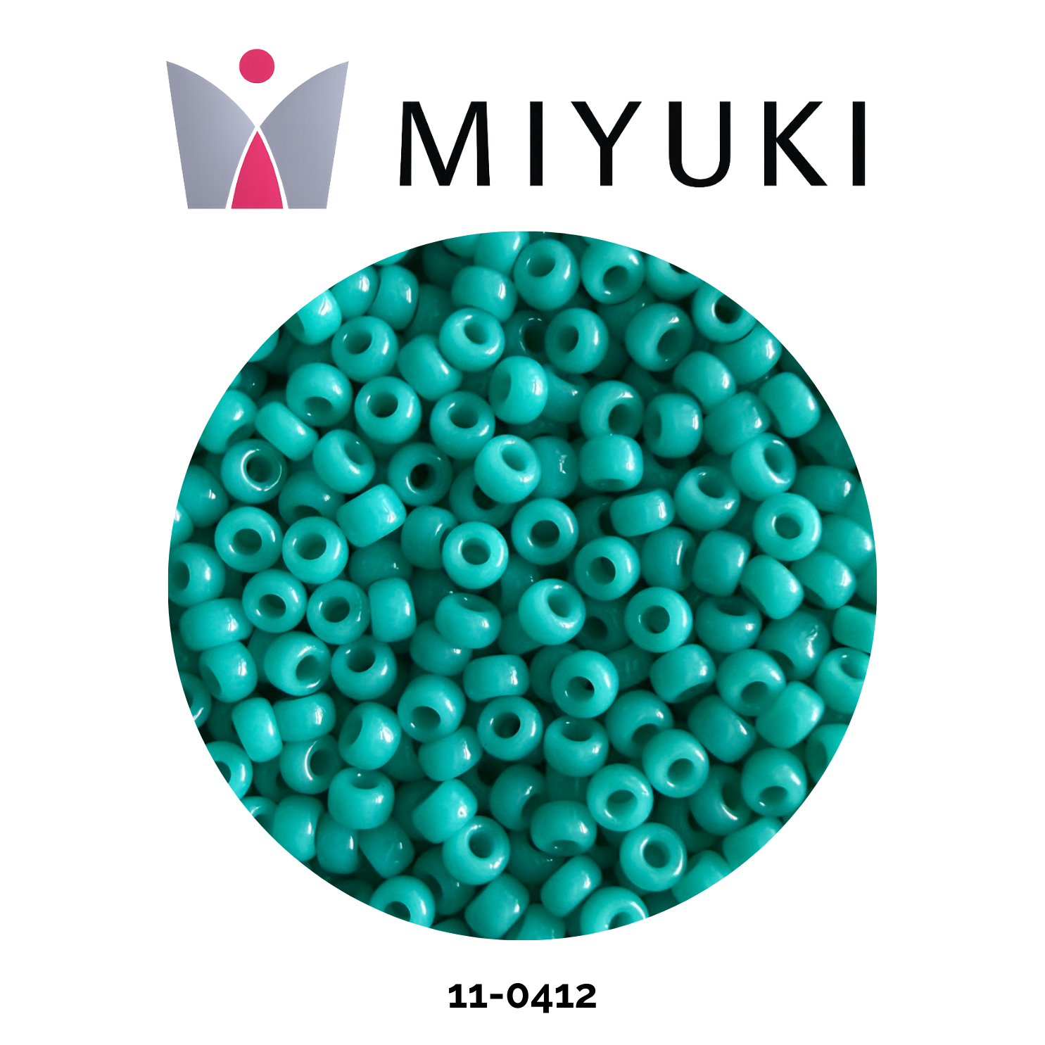Miyuki Rocalla 11/0 11-0412 Opaque Turquoise Green 10g