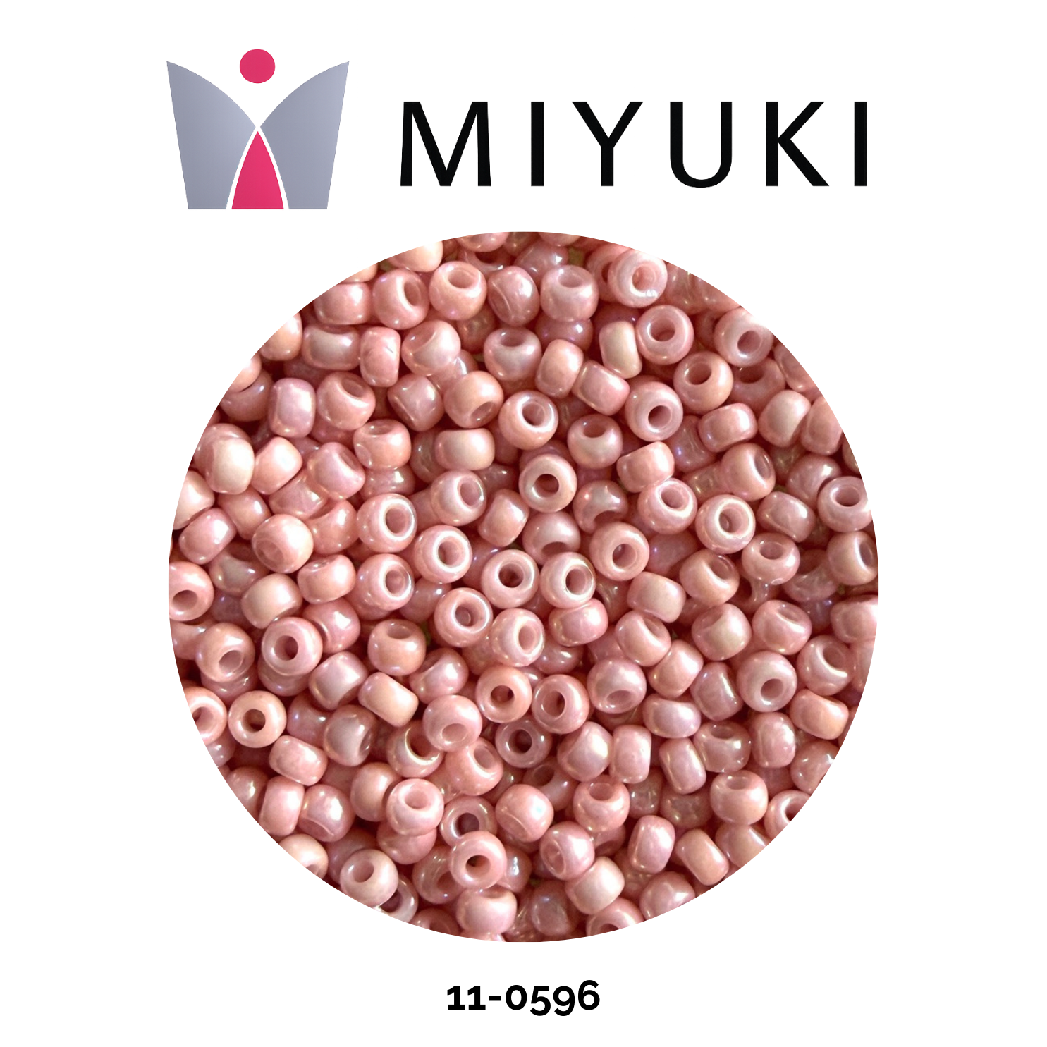 Miyuki Rocalla 11/0 11-0596 Opaque Luster Tea Rose 10g
