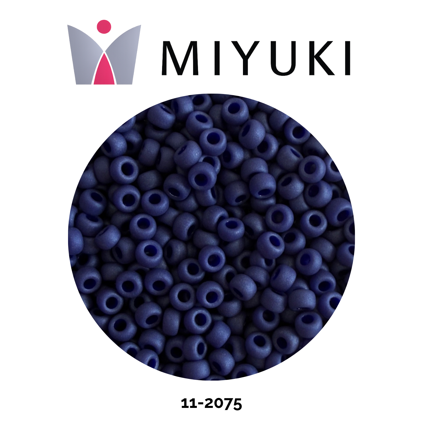 Miyuki Rocalla 11/0 11-2075 Opaque Matte Luster Cobalt Blue 10g