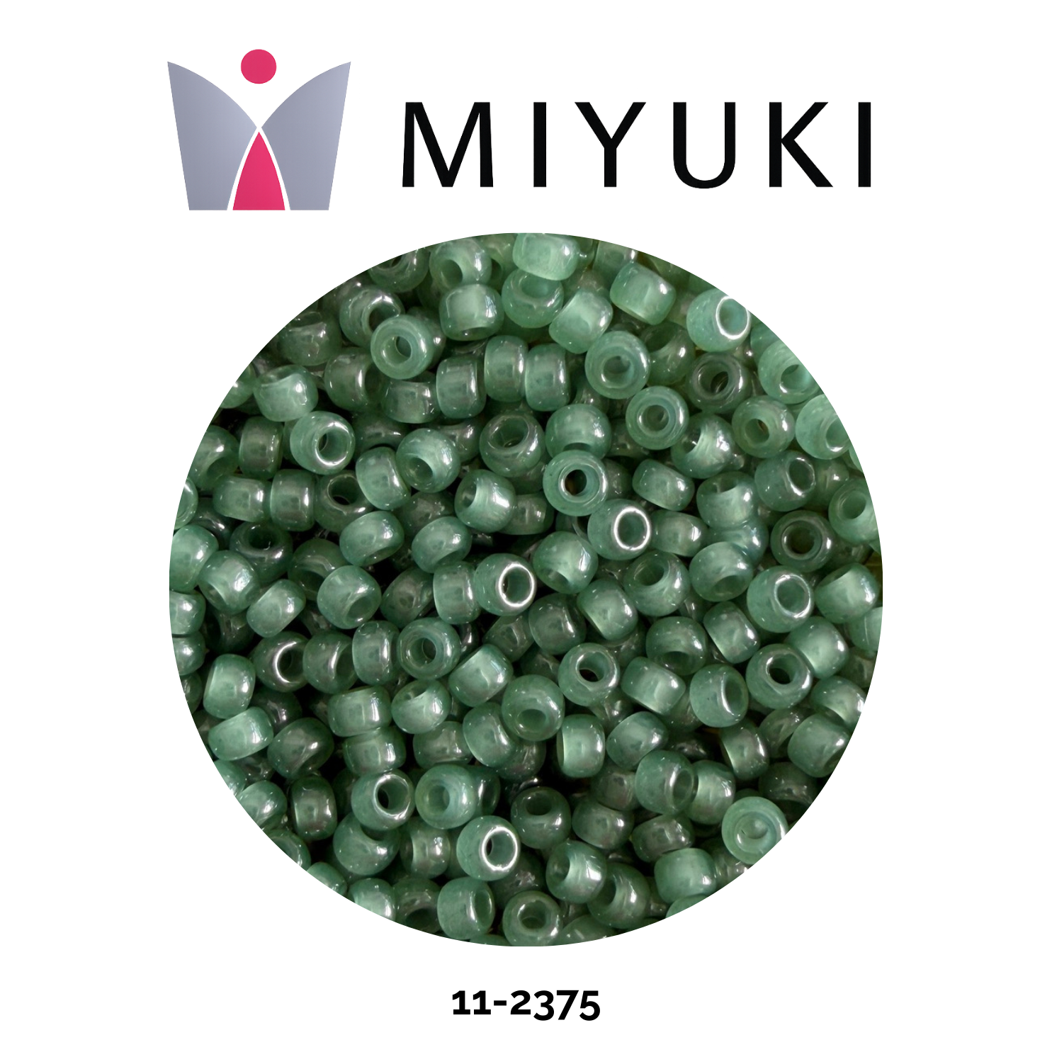Miyuki Rocalla 11/0 11-2375 Ceylon Translucent Sage Green 10g