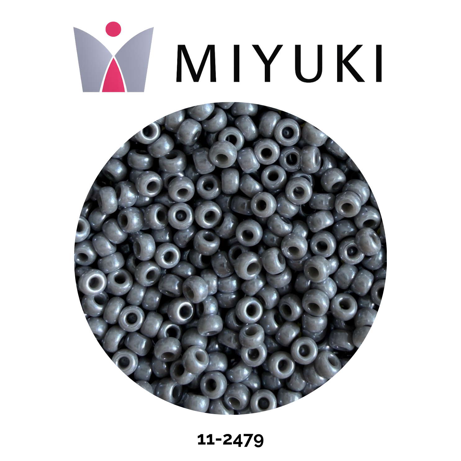 Miyuki Rocalla 11/0 11-2479 Opaque Luster Smoke Grey 10g