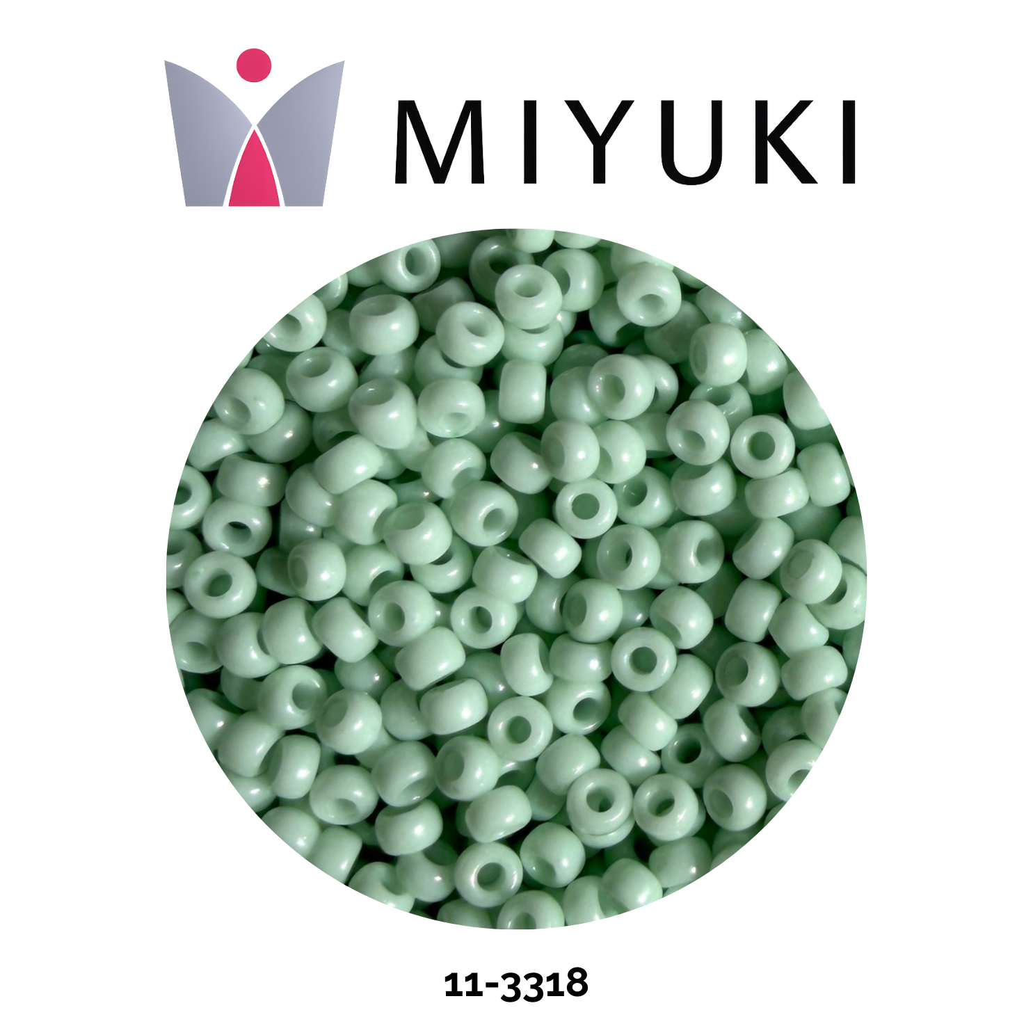 Miyuki Rocalla 11/0 11-3318 Opaque Light Mint Green 10g