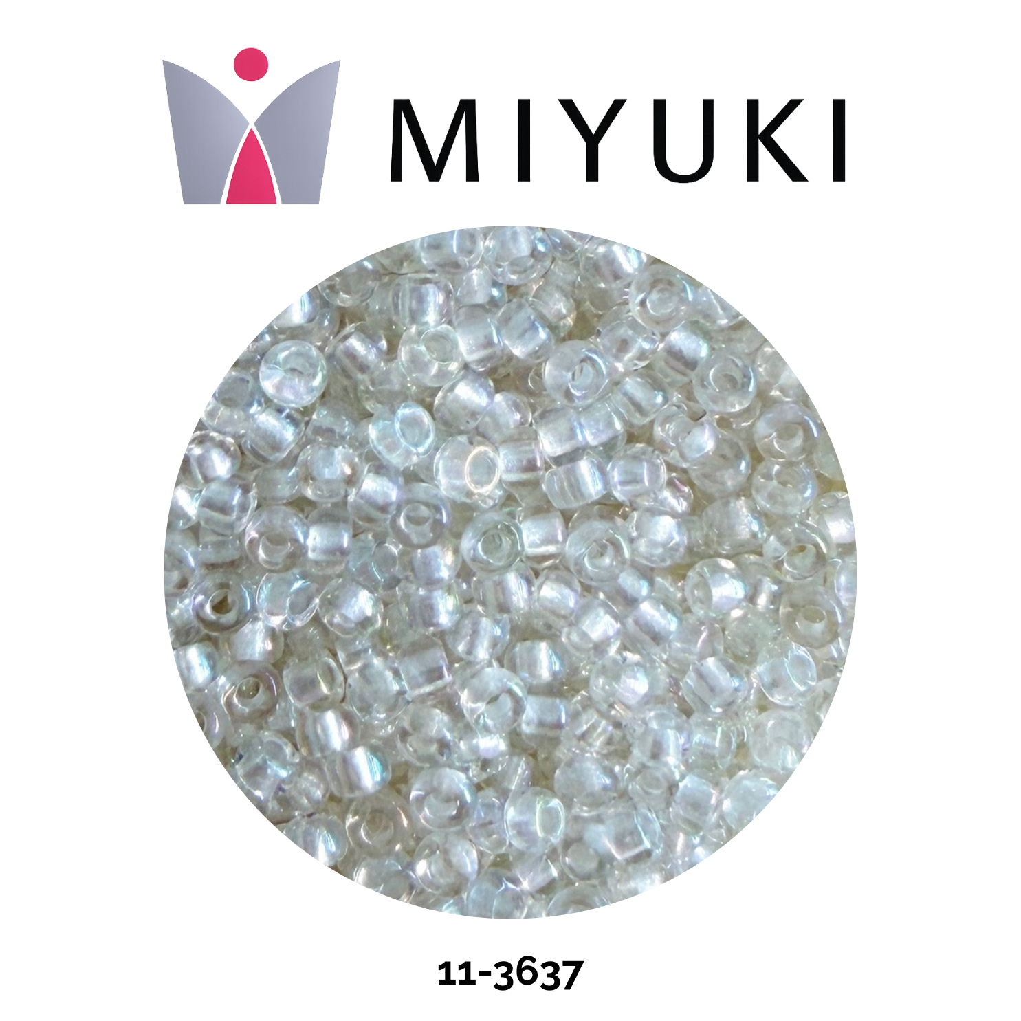 Miyuki Rocalla 11/0 11-3637 Fancy Lined Soft White 10g