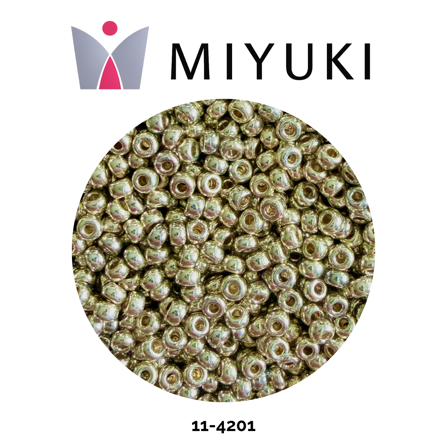 Miyuki Rocalla 11/0 11-4201 Duracoat Galvanized Silver 10g