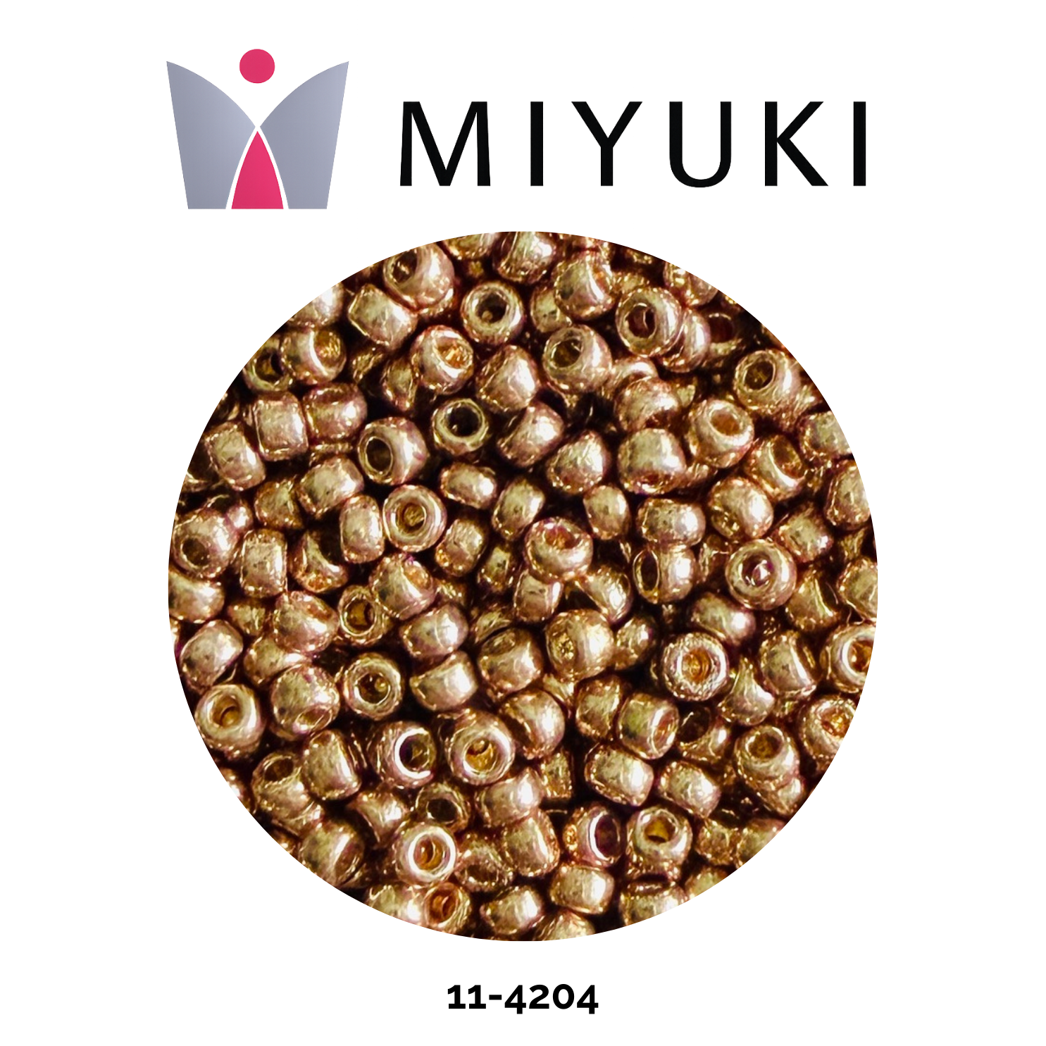Miyuki Rocalla 11/0 11-4204 Duracoat Galvanized Champagne Gold 10g