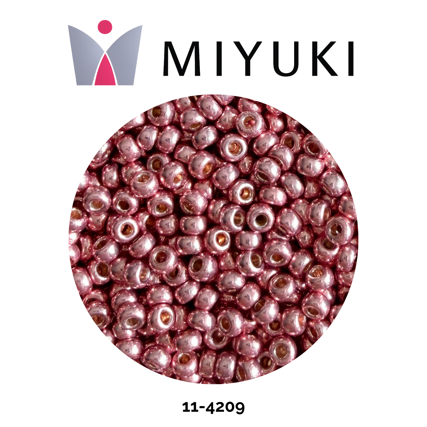 Miyuki Rocalla 11/0 11-4209 Duracoat Galvanized Dark Coral Pink 10g
