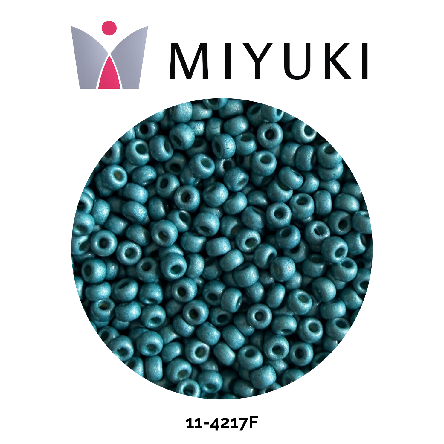 Miyuki Rocalla 11/0 11-4217F Duracoat Galvanized Matte Sea Foam Green 10g