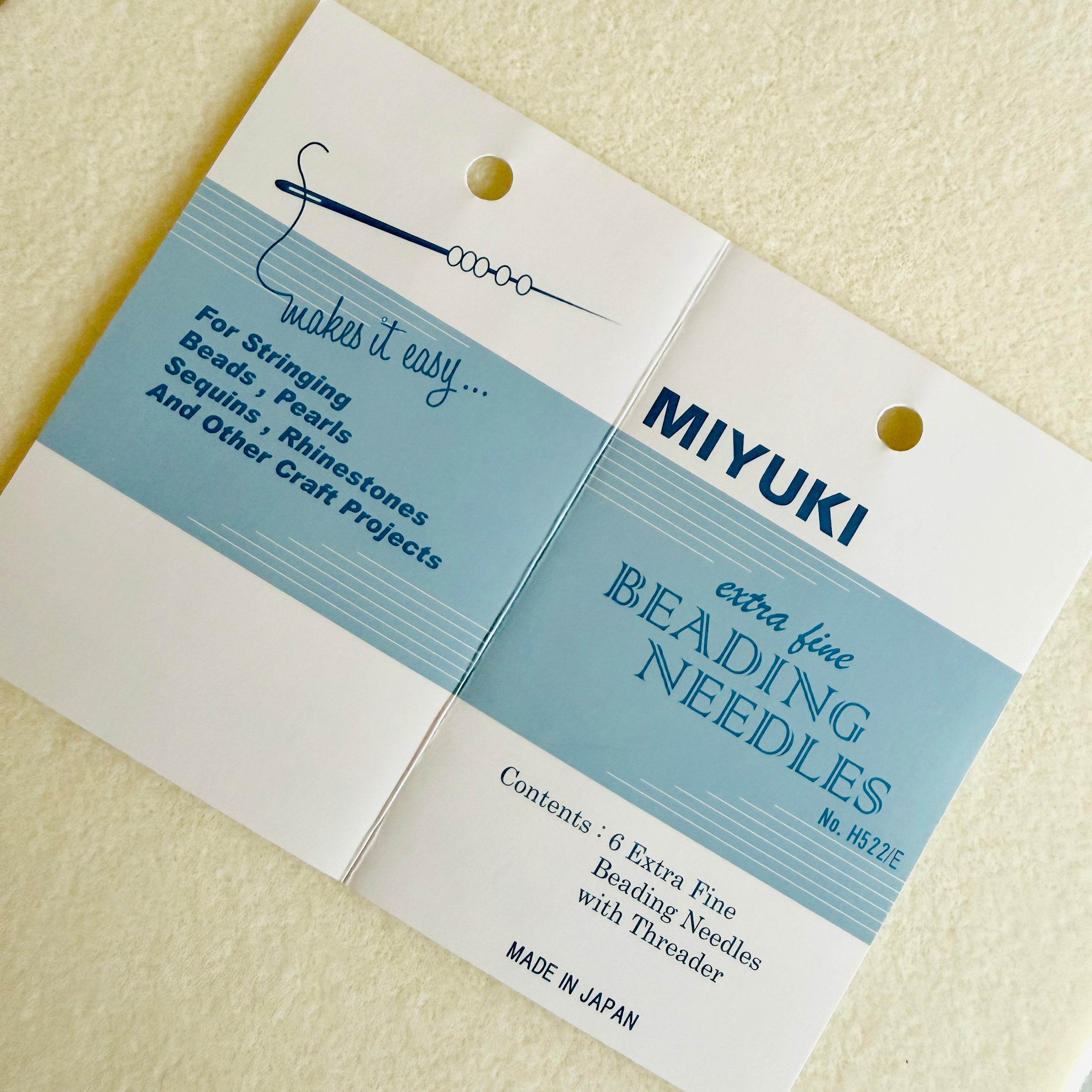 Aguja Miyuki para tejido con mostacillas