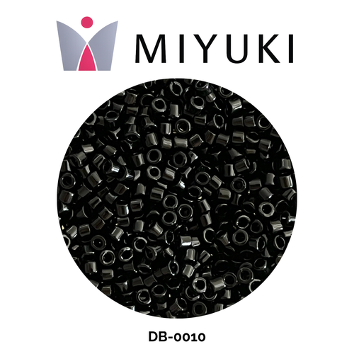 Miyuki Delica 11/0 DB0010 Opaque Black  5g
