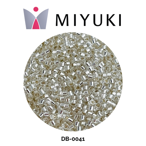 Miyuki Delica 11/0 DB0041 Silver Lined Crystal 5g