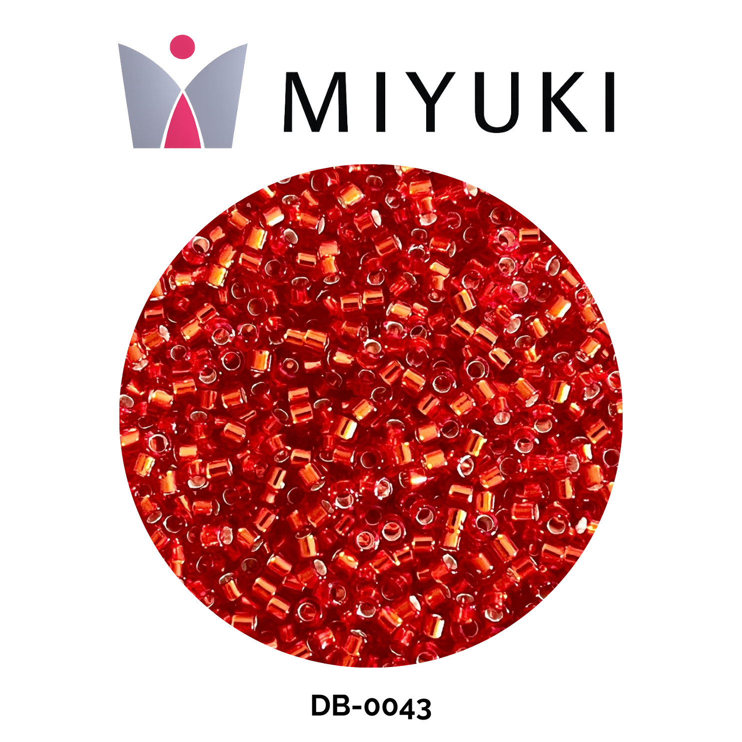 Miyuki Delica 11/0 DB0043 Silver Lined Burnt Orange 5g