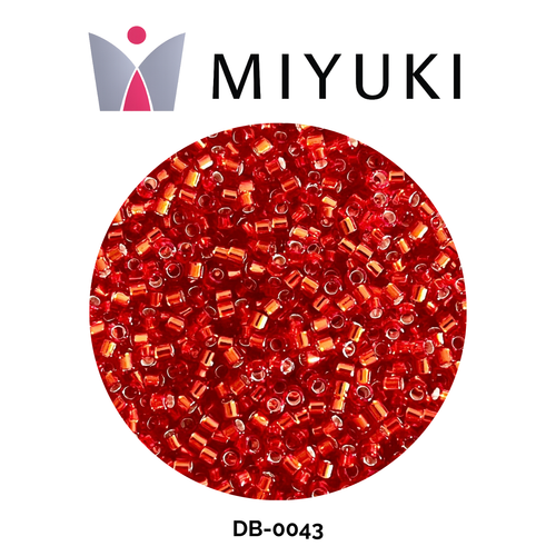 Miyuki Delica 11/0 DB0043 Silver Lined Burnt Orange 5g