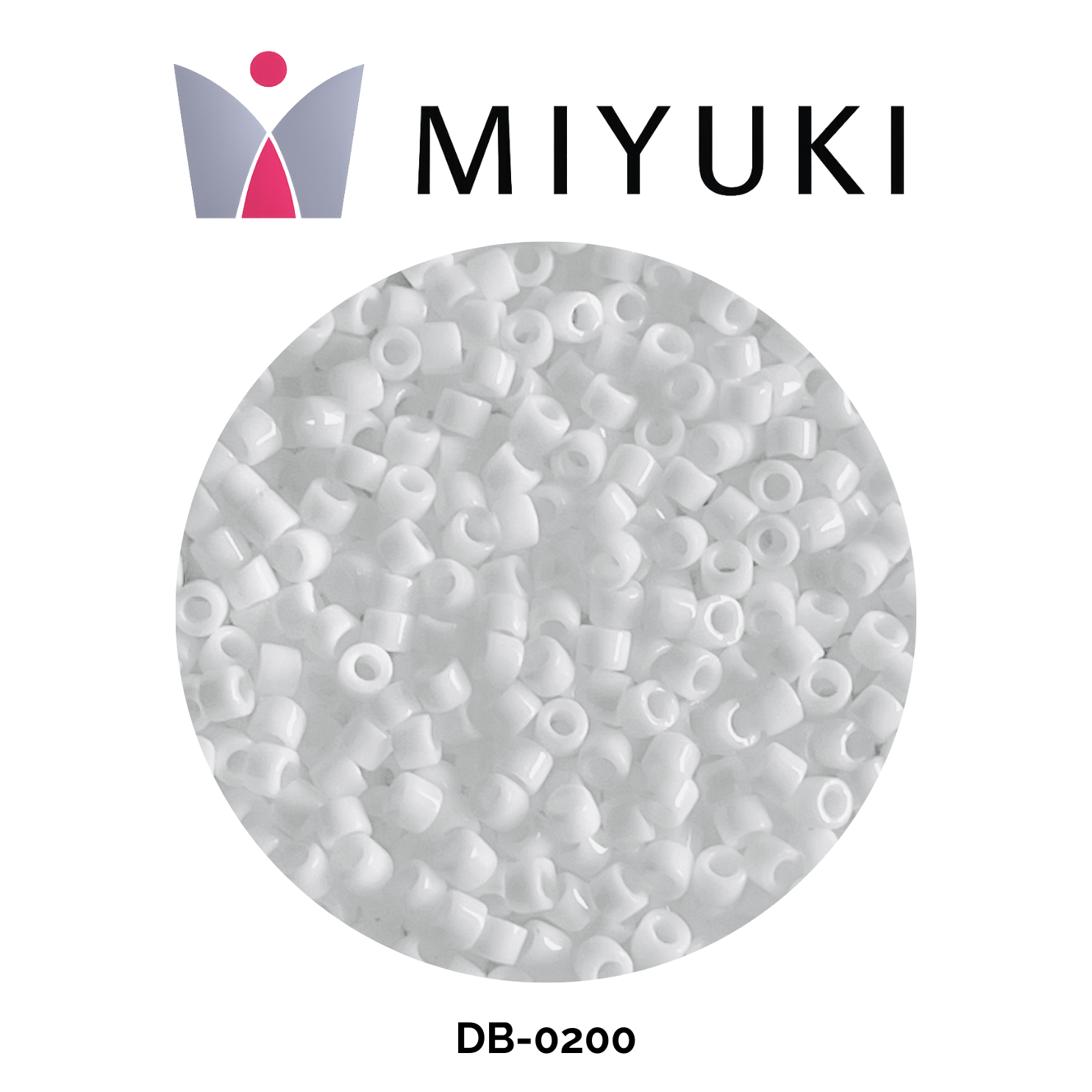 Miyuki Delica 11/0 DB0200 Opaque Chalk White 5g