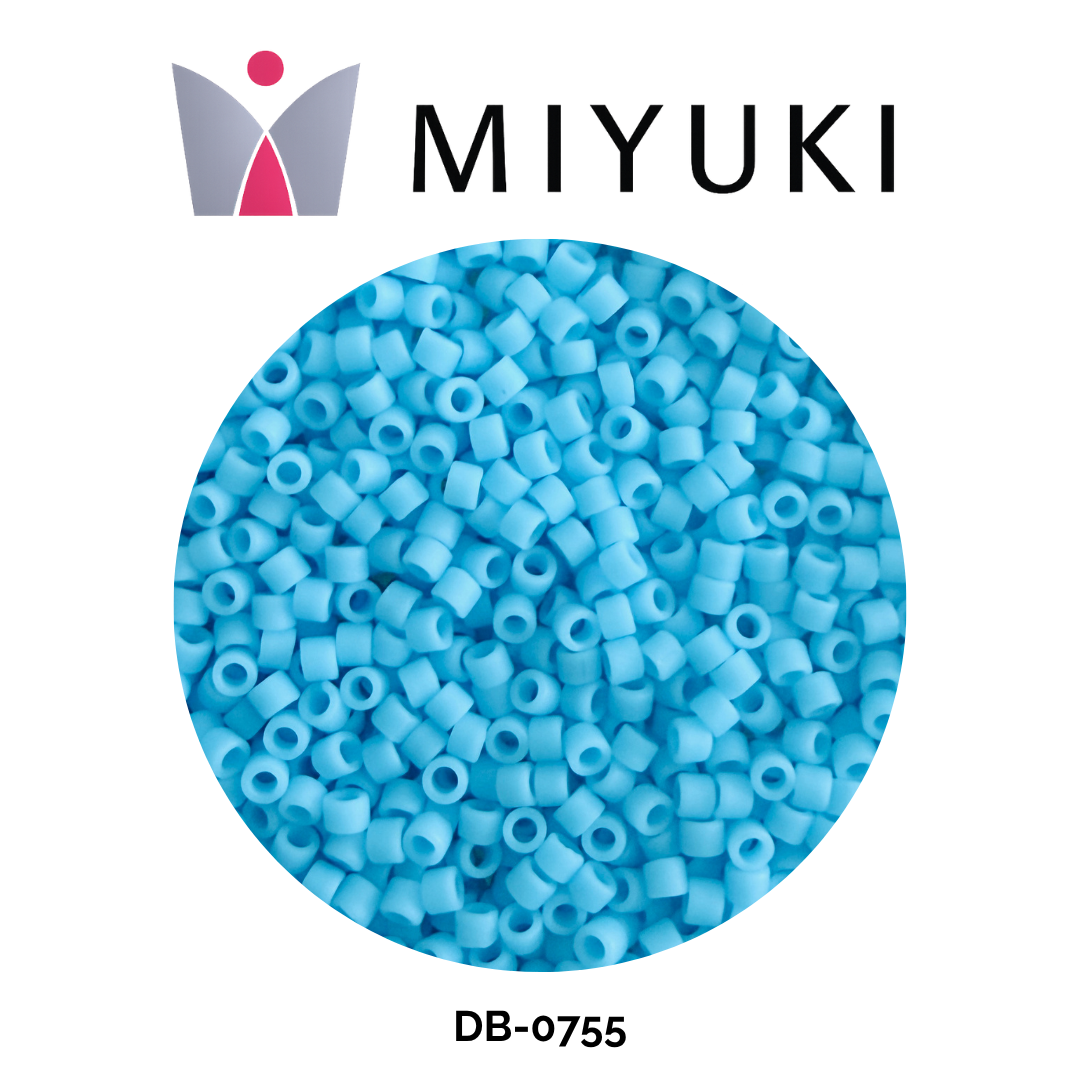 Miyuki Delica 11/0 DB0755 Opaque Matte Turquoise Blue 5g
