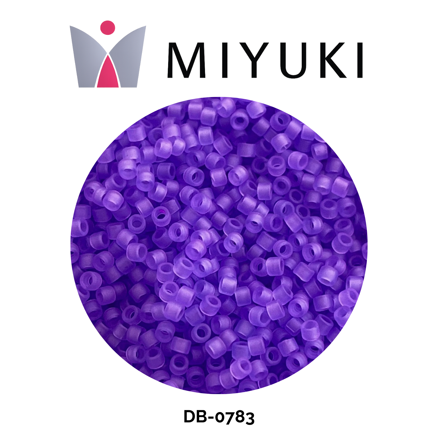 Miyuki Delica 11/0 DB0783 Matte Transparent Dyed Purple 5g