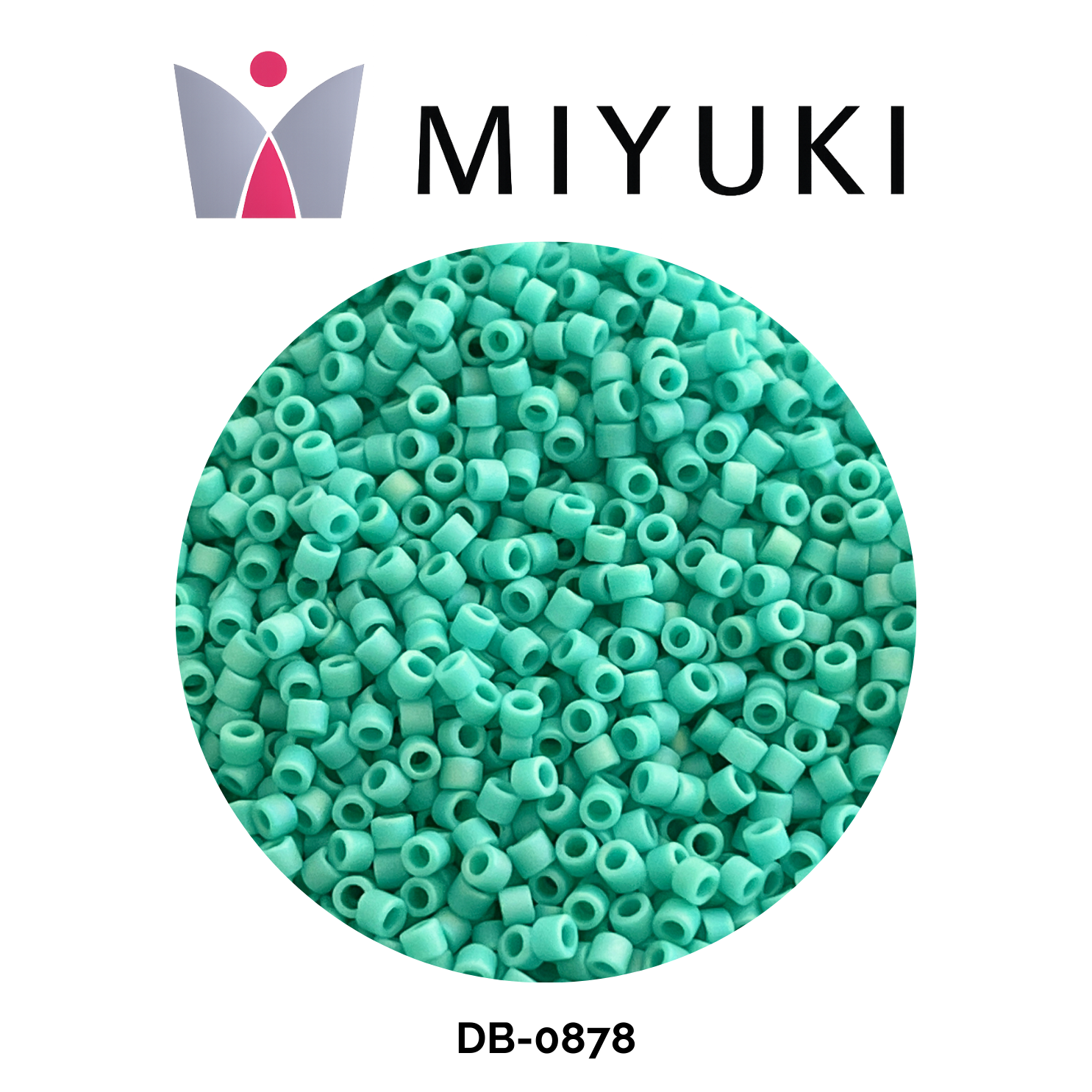 Miyuki Delica 11/0 DB0878 Matte AB Opaque Turquoise 5g