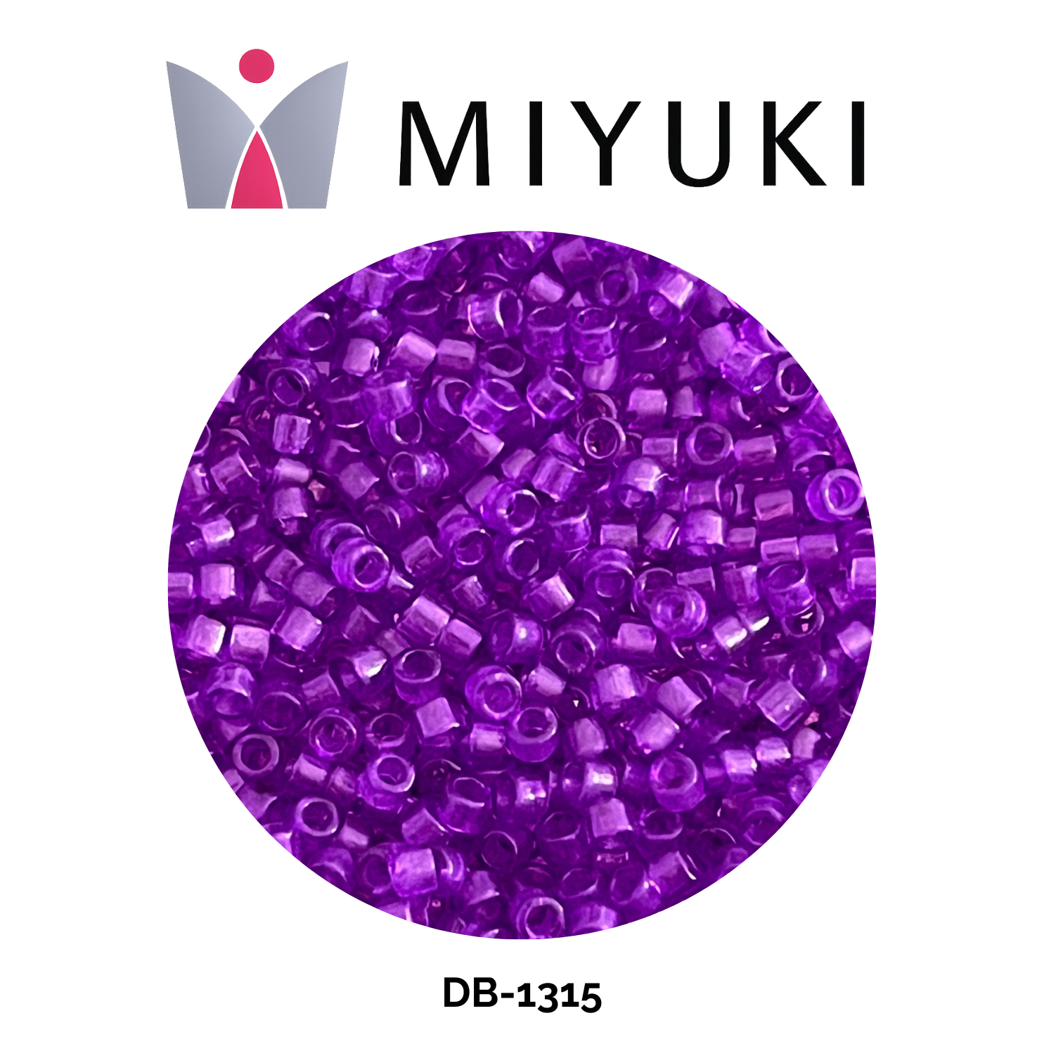 Miyuki Delica 11/0 DB1315 Transparent Dyed Red Violet 5g