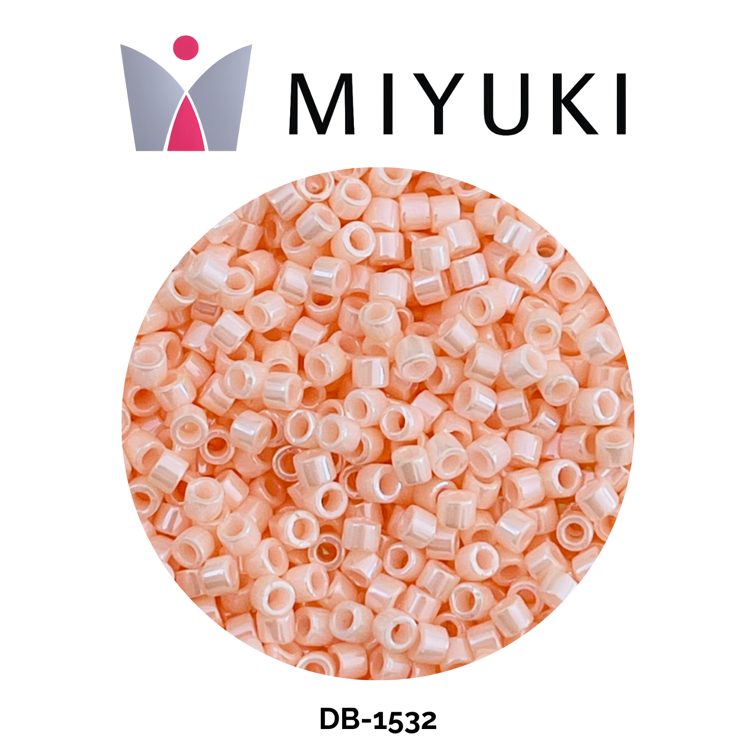 Miyuki Delica 11/0 DB1532 Opaque Ceylon Light Peach 5g