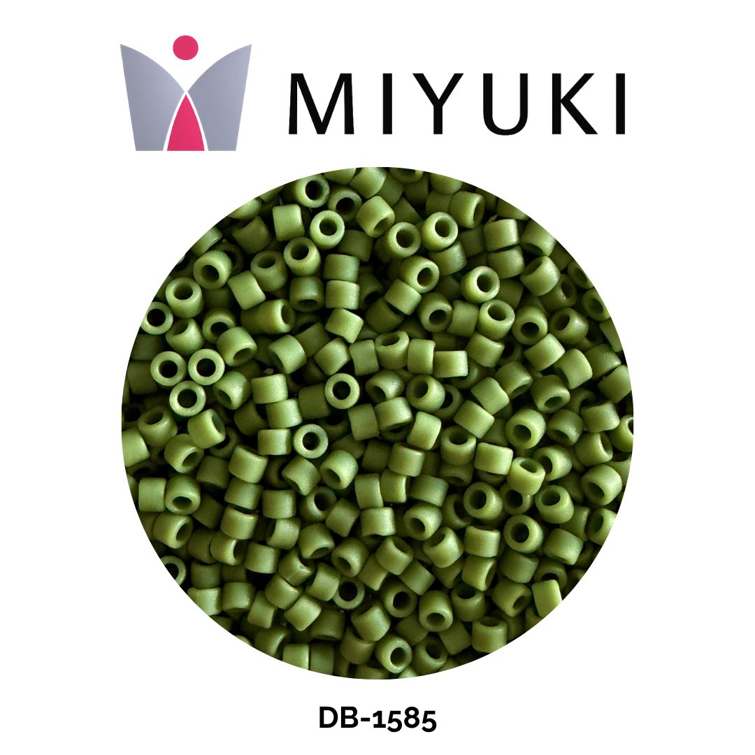Miyuki Delica 11/0 DB1585 Opaque Matte Avocado Green 5g