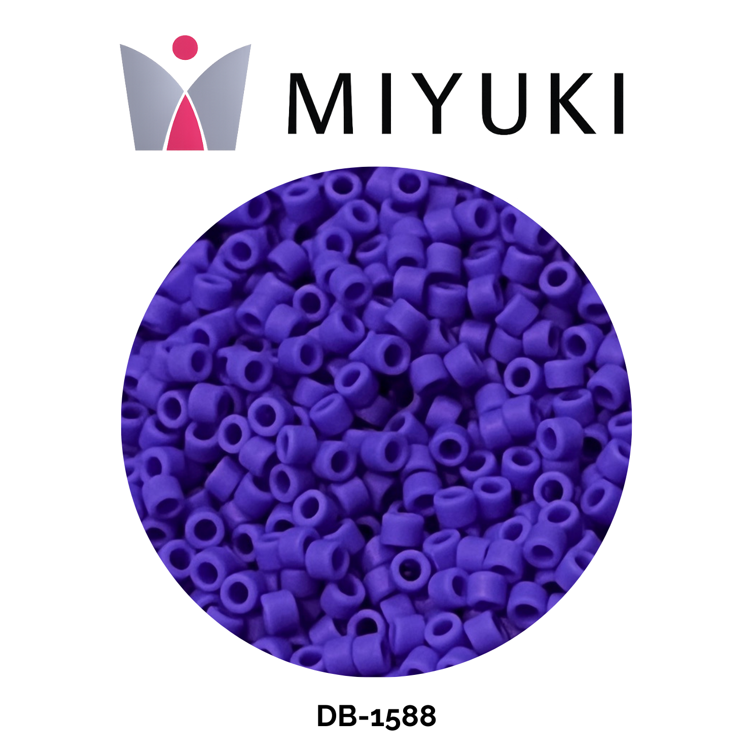 Miyuki Delica 11/0 DB1588 Opaque Matte Cyan Blue 5g
