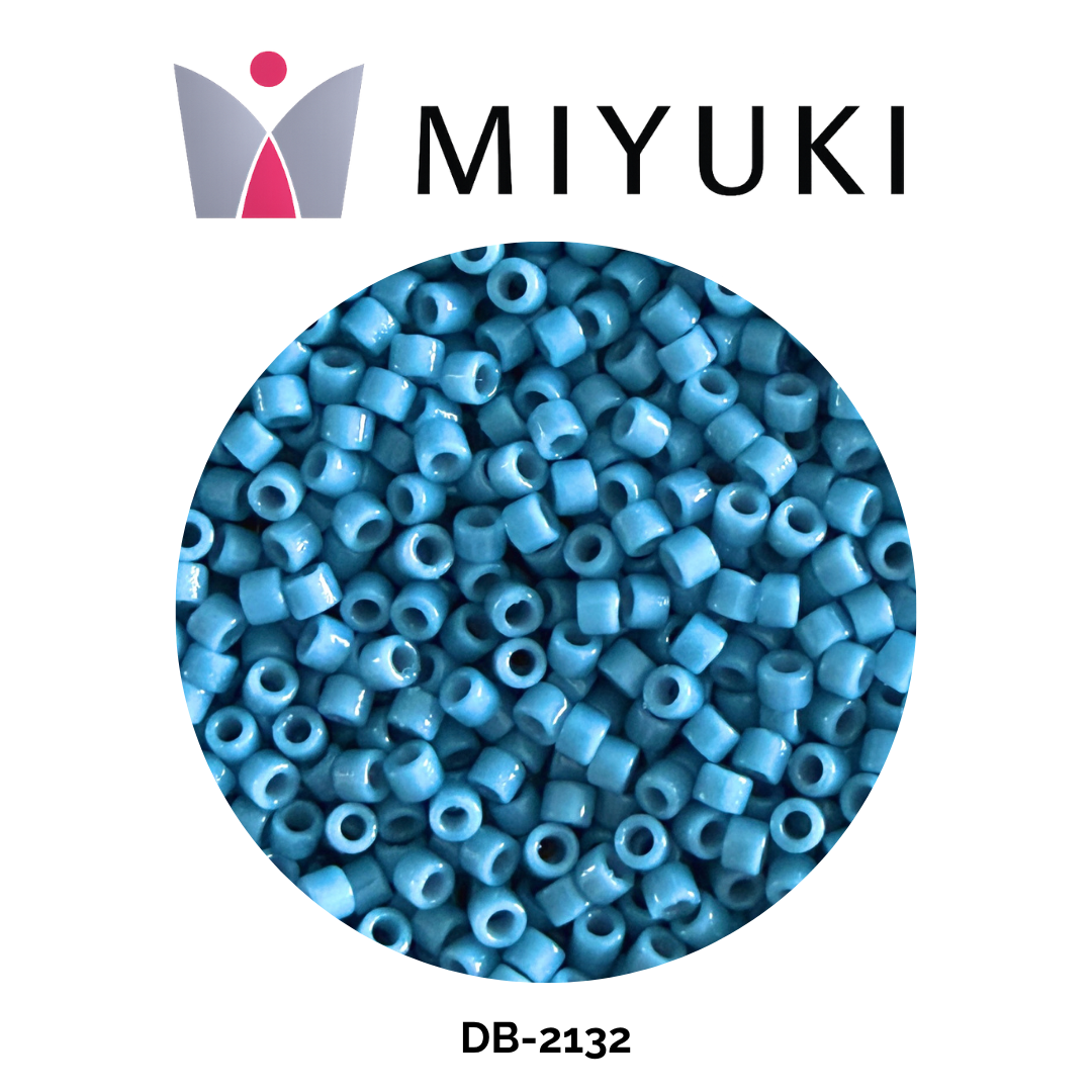 Miyuki Delica 11/0 DB2132 Duracoat Opaque Dyed Bayberry Blue 5g