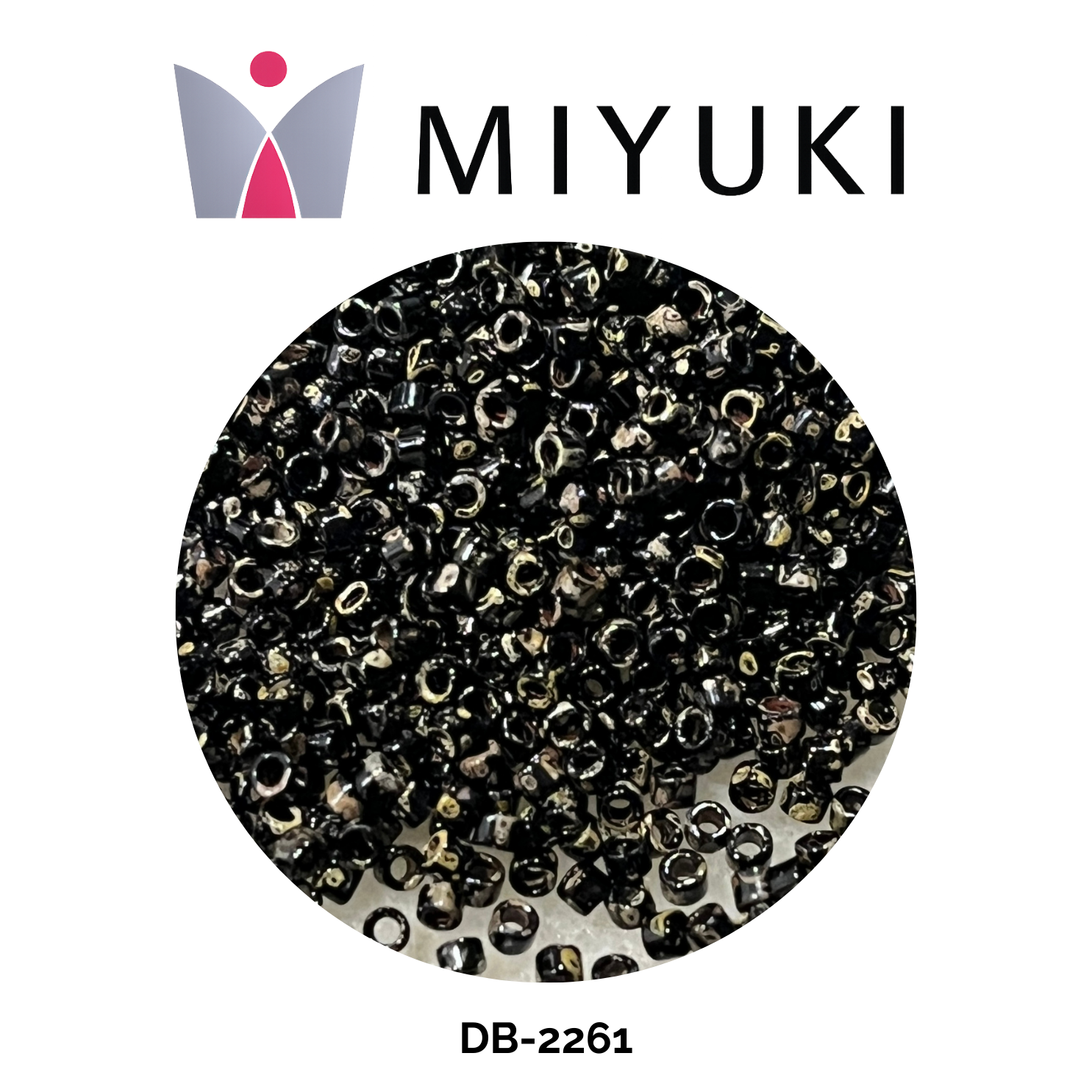 Miyuki Delica 11/0 DB2261 Picasso Black 5g