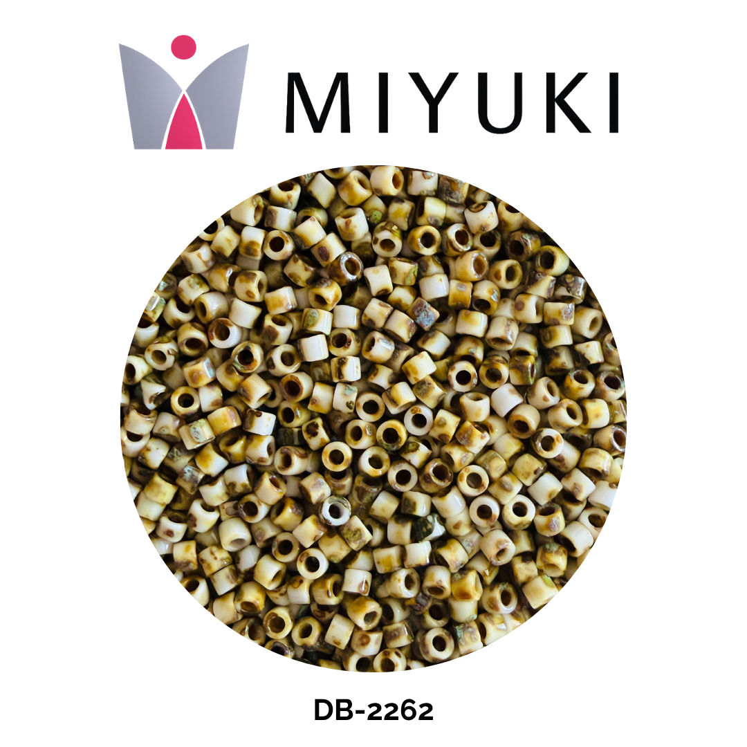 Miyuki Delica 11/0 DB2262 Opaque Picasso Yellow 5g