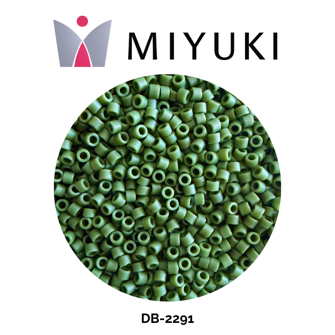 Miyuki Delica 11/0 DB2291 Opaque Glazed Frosted Dark Green 5g