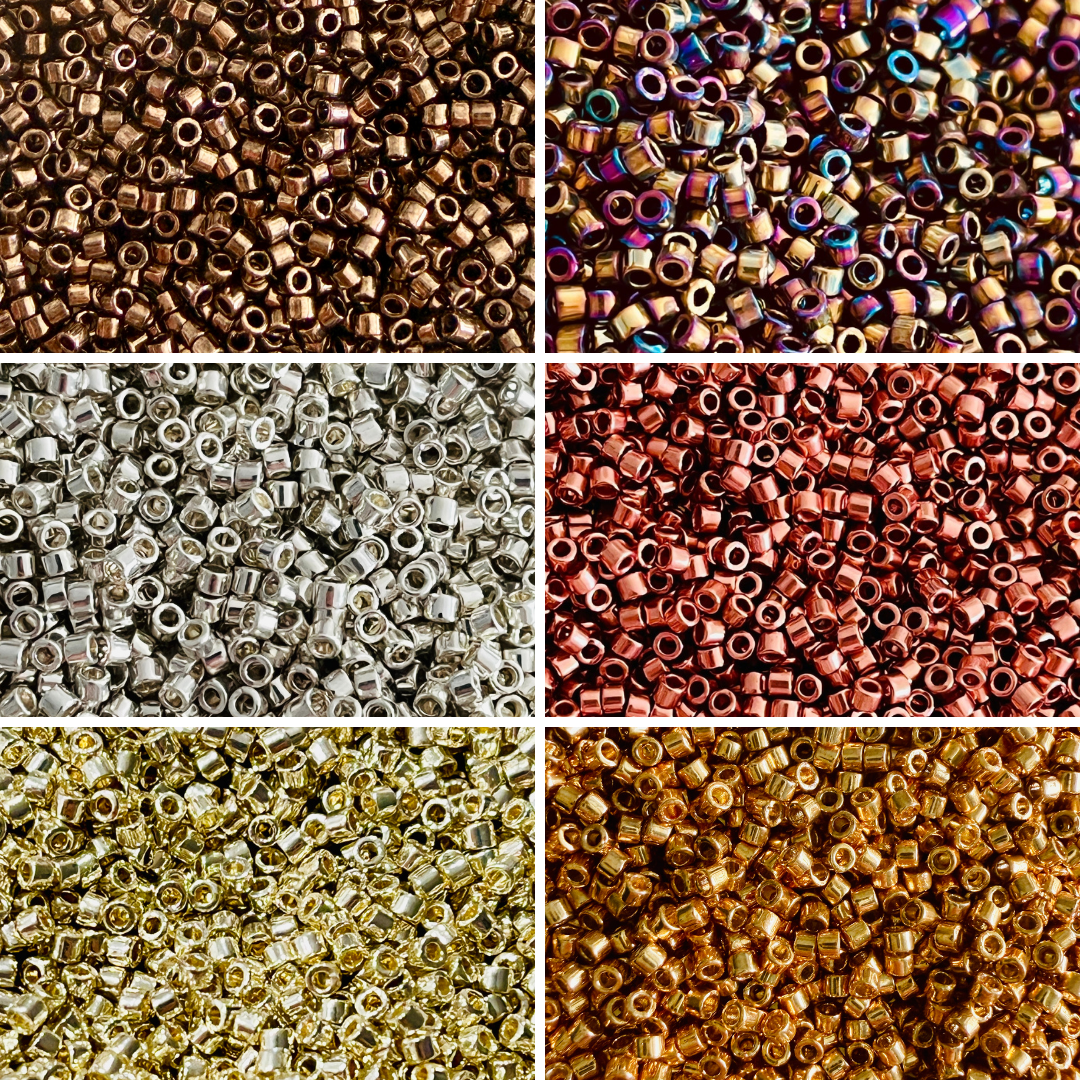 Kit Delica 11/0 Miyuki Metálicos Luxe | 6 Colores Premium 30g