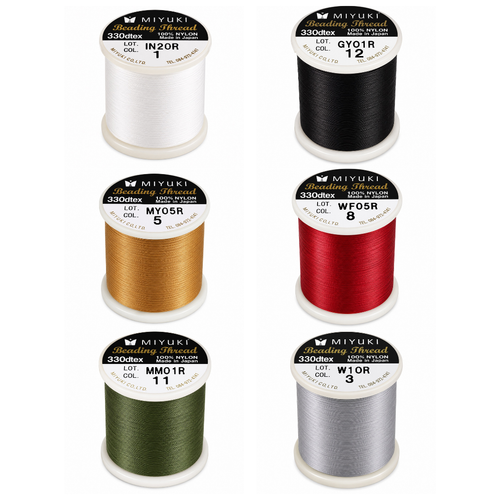 Kit Hilos Miyuki Esenciales para Mostacillas 6 Colores