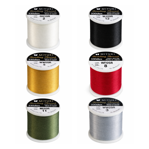 Kit Hilos Miyuki Esenciales para Mostacillas 6 Colores