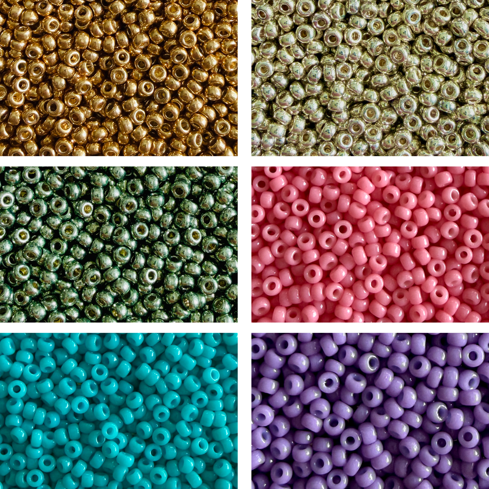 Kit Miyuki Rocalla 11/0 Duracoat Metálico & Vibrante 6 Colores