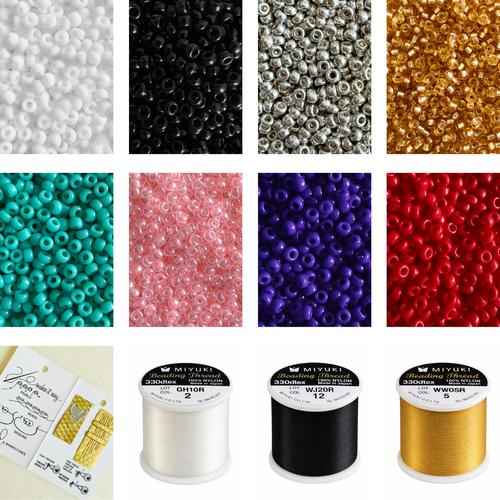 Kit Miyuki Rocallas 11/0 Total Creativo | 8 Colores + 3 Hilo + Agujas