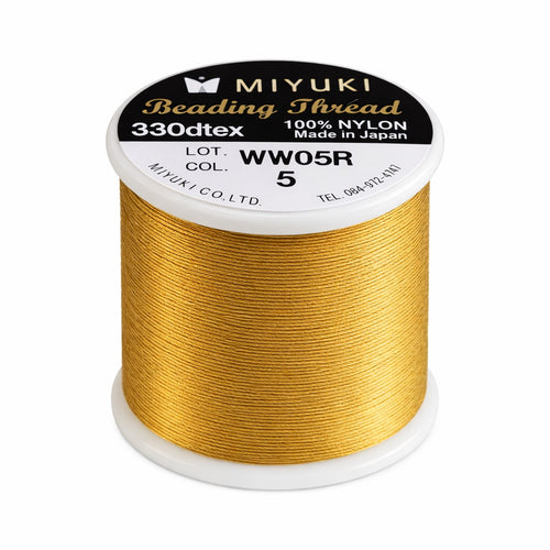 Hilo Dorado Miyuki N 05 Beading Thread para tejido con mostacillas Miyuki