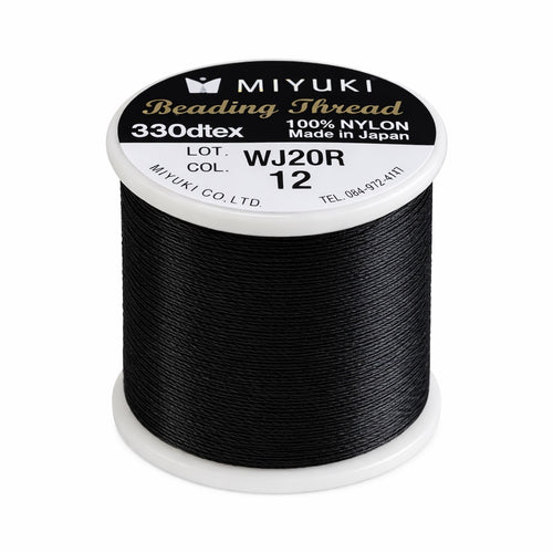 Hilo Negro Miyuki N 12 Beading Thread para tejido con mostacillas Miyuki