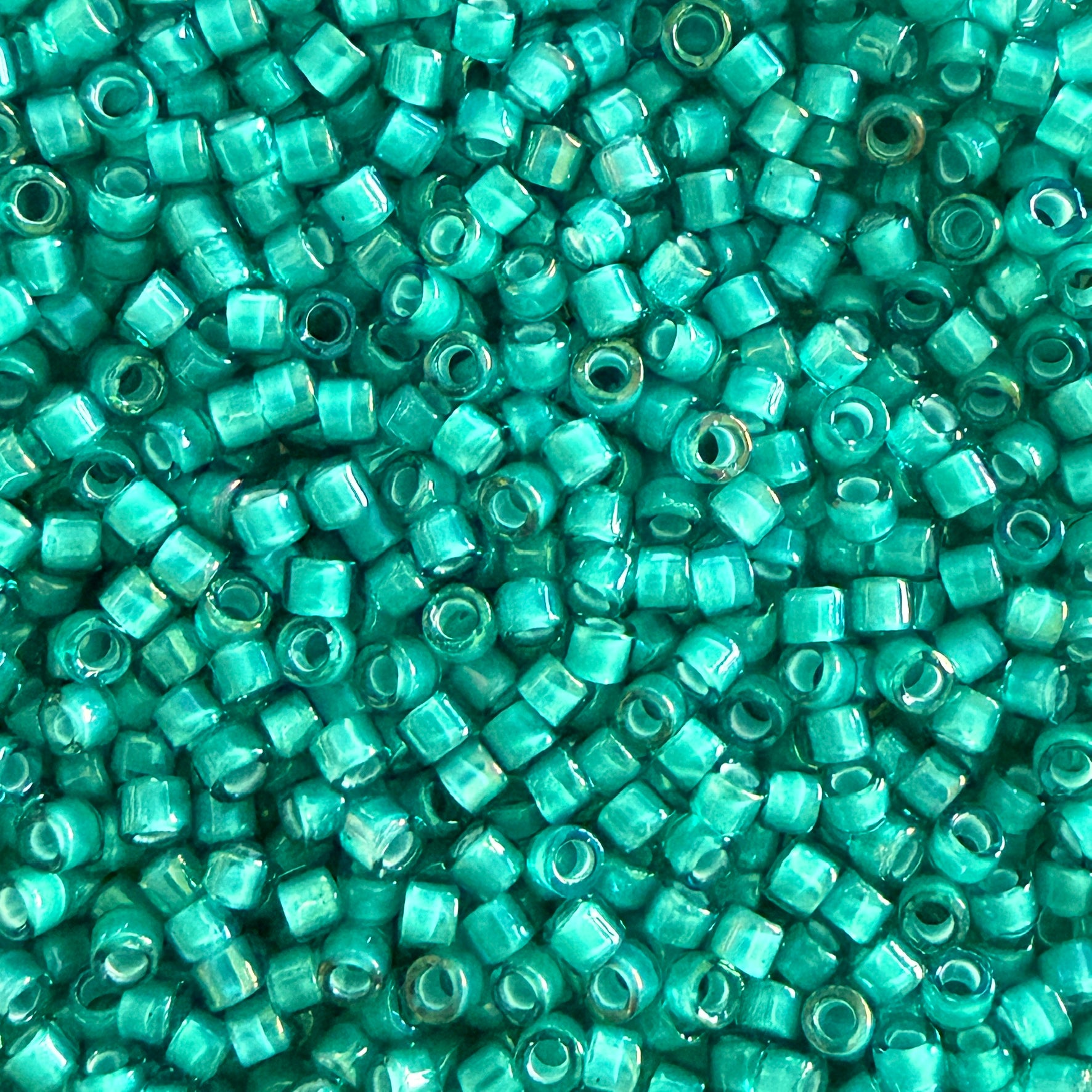 Miyuki Delica 11/0 DB1782 White Lined Teal AB