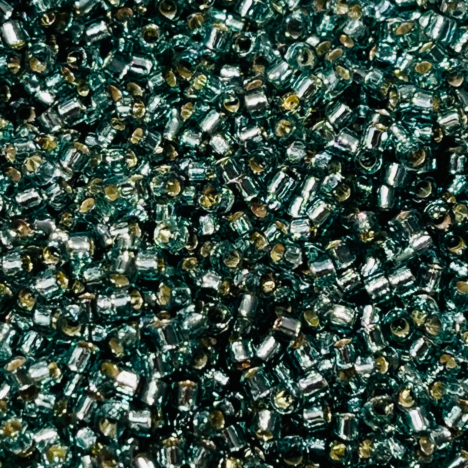 Miyuki Delica 11/0 DB2165 Duracoat Matte Silver Dark Seafoam
