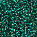 Miyuki Rocalla 11/0 11-0030 Silverlined Transparent Dark Teal Green