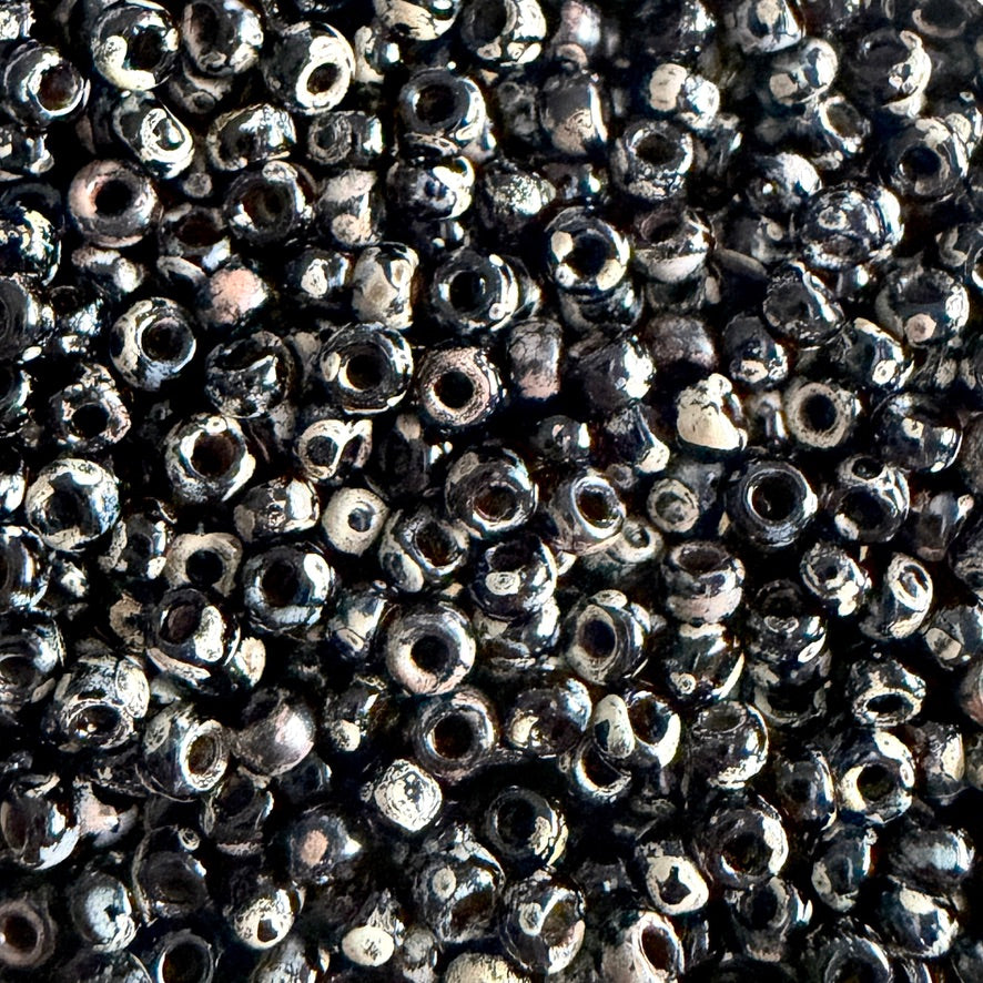 Miyuki Rocalla 11/0 11-4511 Opaque Picasso Black